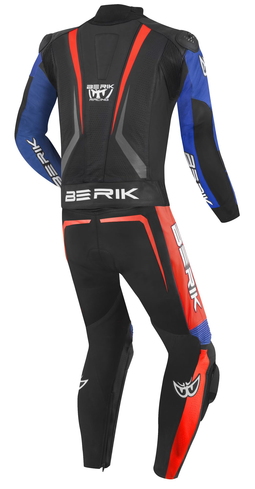 Berik Absolute GP2 2-Piece Motorcycle Leather Suit, Black/Blue