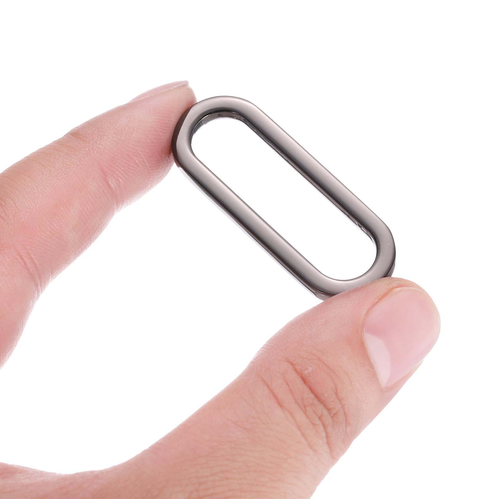 PATIKIL 1.5 Inch Metal Oval Ring Buckle, 6 Pack Adjustable Buckle Loops Non Welded Strap Fastener for Backpack Bag Belt Black - Image 4