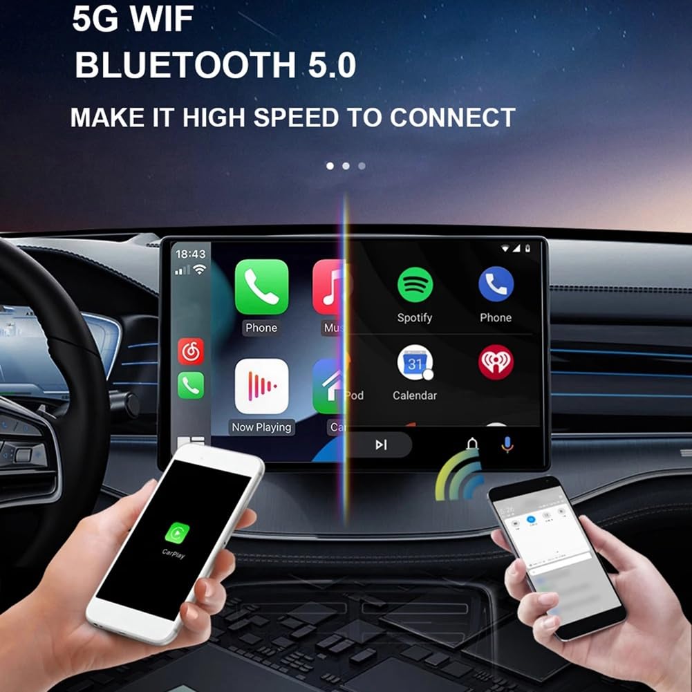 Android14 bezprzewodowy CarPlay Ai Box 4 rdzenie 4 GB RAM + 64 GB ROM wtyczka stabilna transmisja samochodowy adapter bezprzewodowy