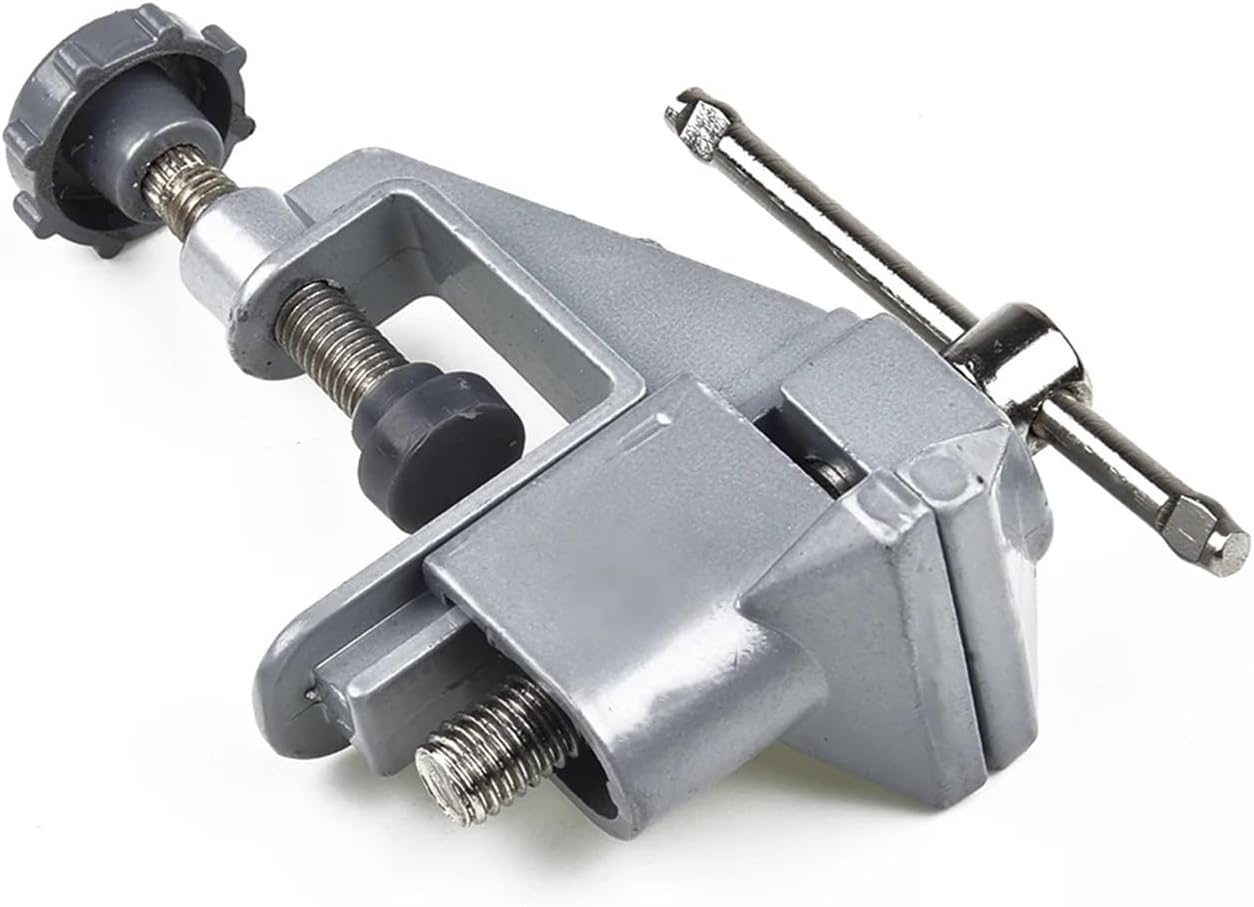 Table Bench Vise Tool Workshop Aluminum Alloy Carpentry DIY Heavy Duty Hobby Holding Repair Supply Clamp(GJ119)