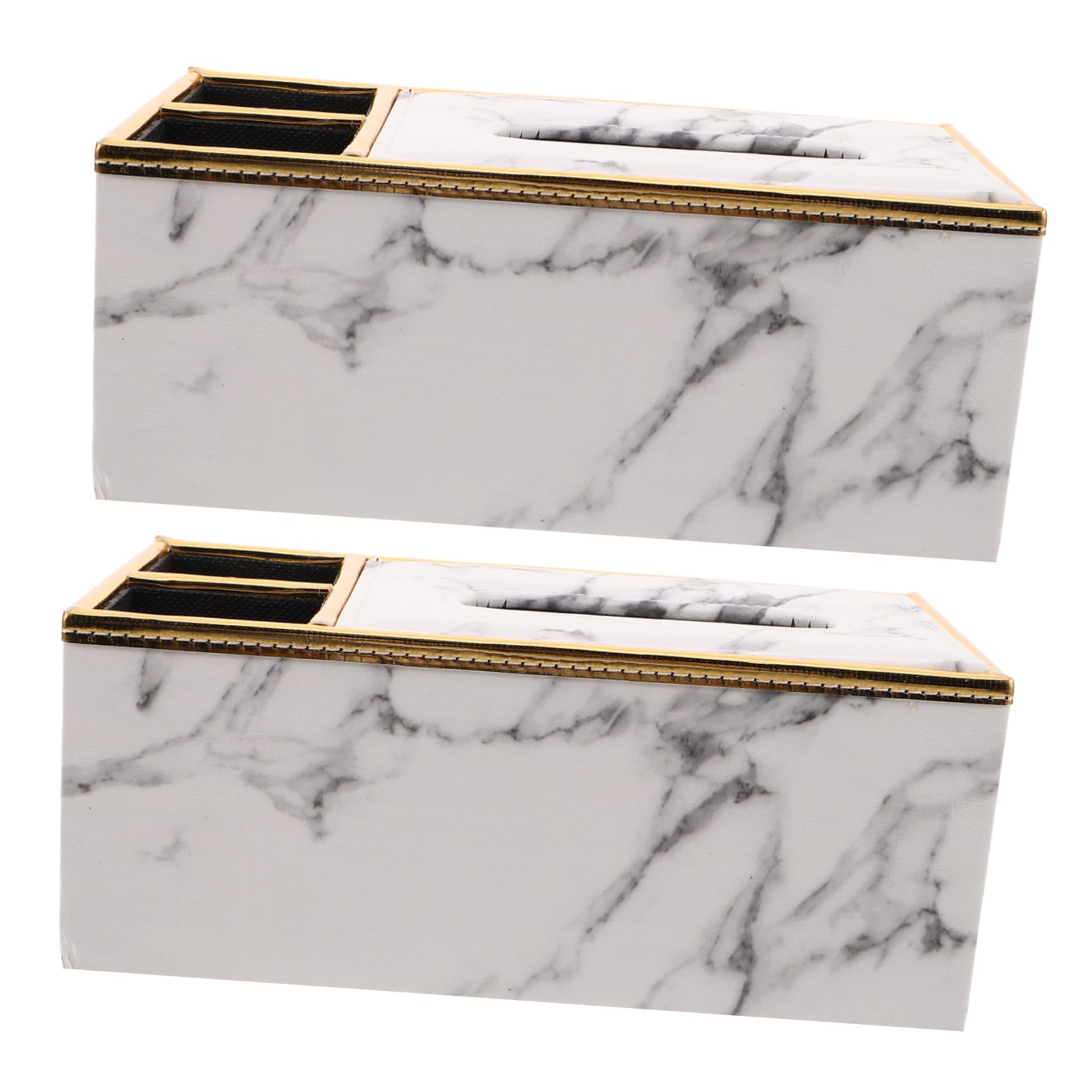 Boîtes de rangement pour mouchoirs Anneome blanches | Lot de 2
