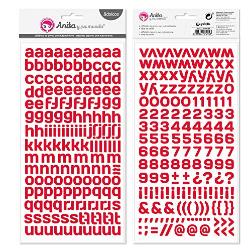 Anita y Su Mundo Alfabeto Goma Eva Autoadhesivo, Rojo Cover