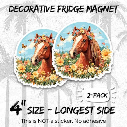 Imanes decorativos con diseño de caballo 4 pulgadas pack 2 miniatura 2