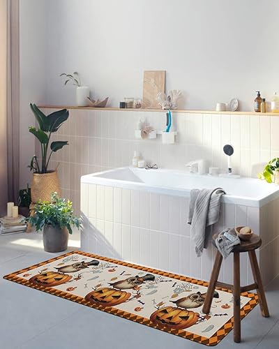 Miniatura 10 de Tapete de baño de Halloween para bañera, antideslizante, de secado rápido y absorbente, de tierra de diatomeas, tapete de cocina, tapete de cocina,