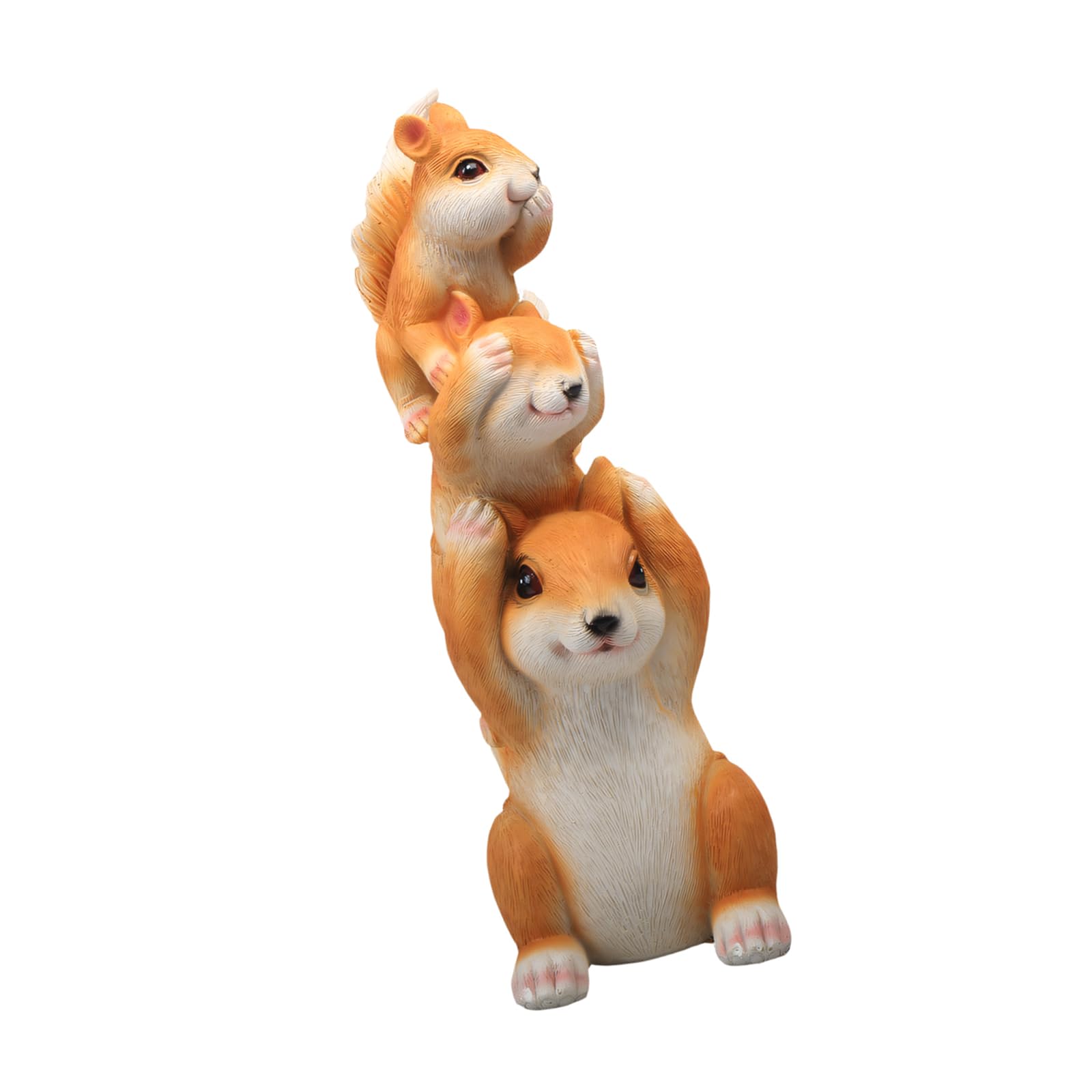 OSNIYAW Garden Squirrel Decors Statue Fairys Garden Accessories Hanging Sculptures Housewarmings Patio Yard Resin Swing Statues