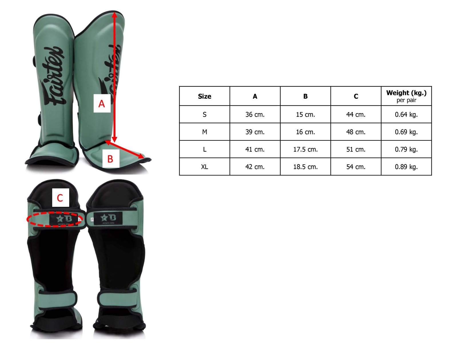 Fairtex X Booster Schienbeinschoner - FXB SG - Grün/Schwarz - L