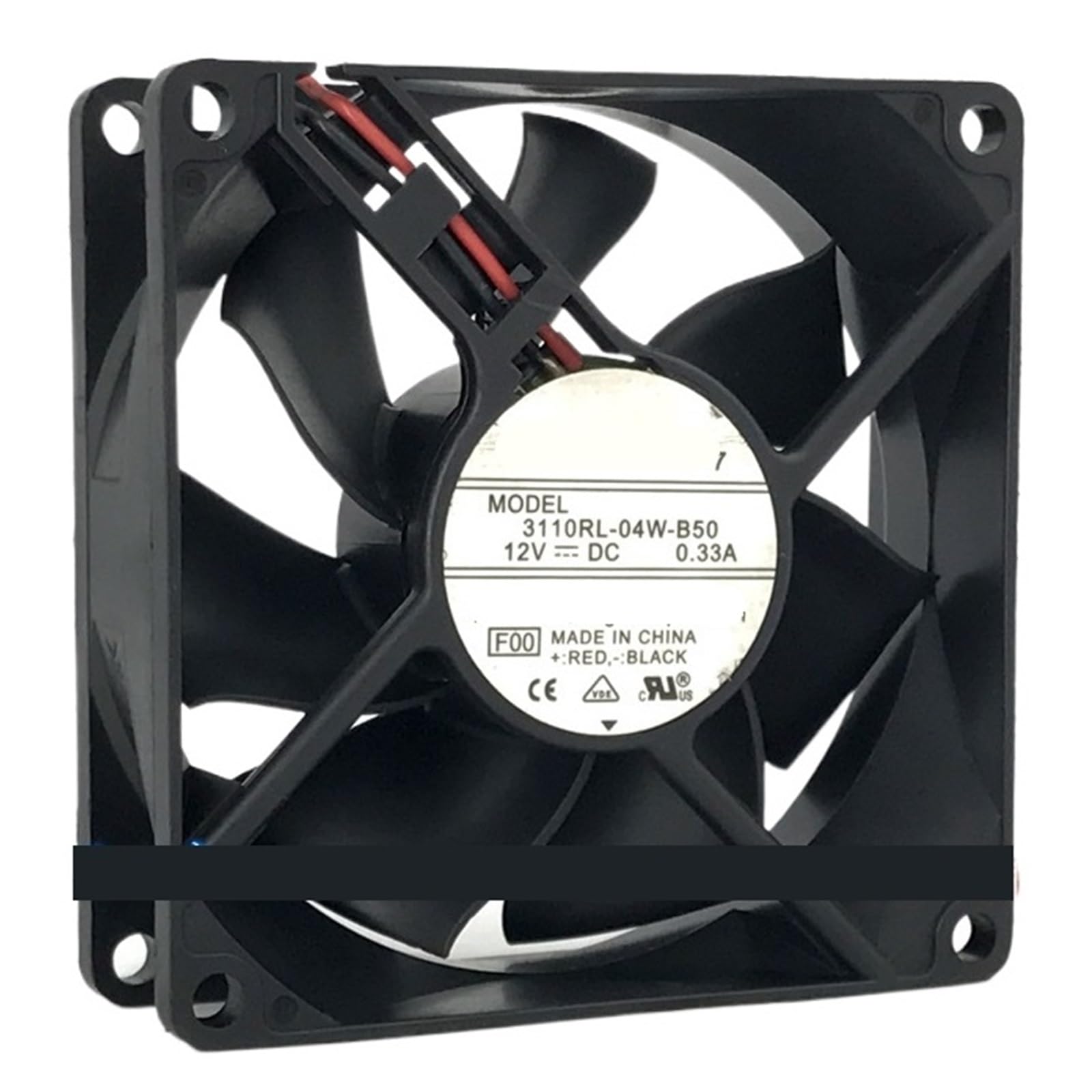 Ventilateur 12V 3110RL-04W-B50 de 80mm pour refroidissement de boîtier pc