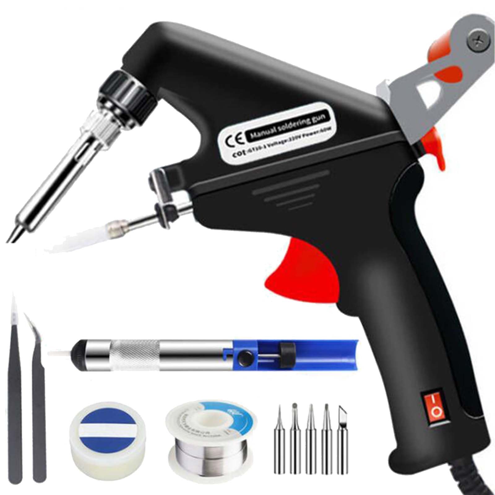 Internally Heated Industrial Laser Welding Tools, 【Upgrade】Laser Welding Gun, Automatic Corded Solder Iron Internal Heat, Manual Soldering Gun for Industrial Home DIY (Black)
