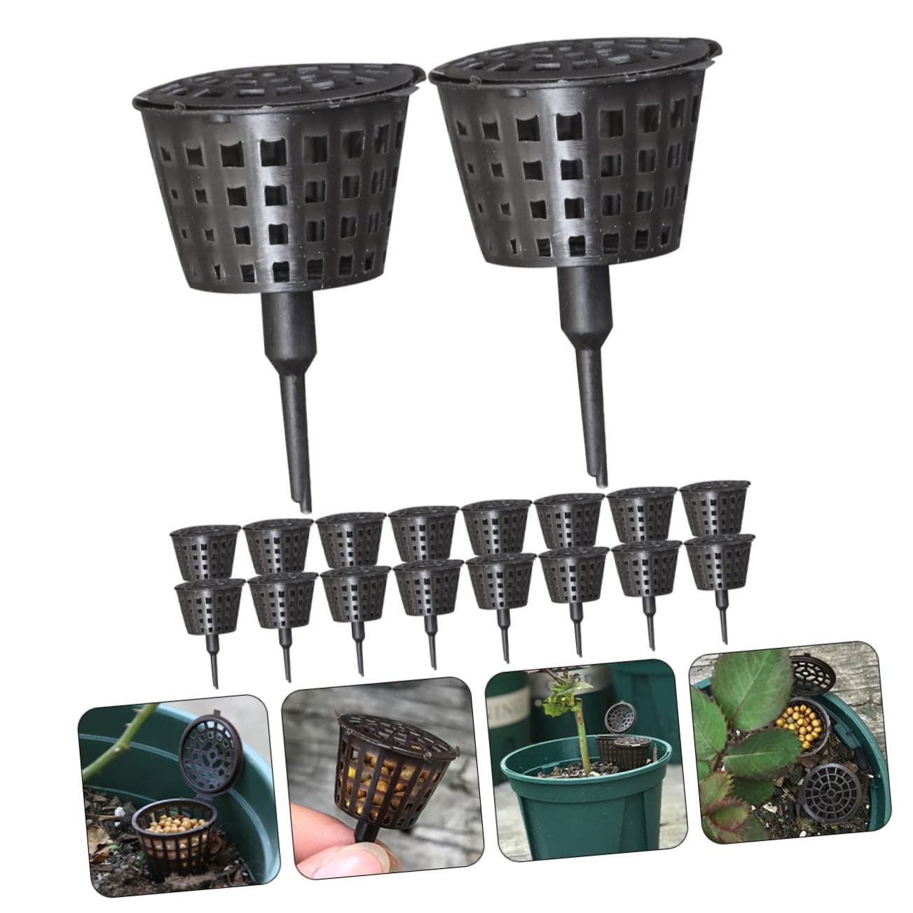 BESPORTBLE 150pièces Boîte à Engrais Réutilisable Avec Couvercle Lot De Contenants Pour Fertilisant De Plantes Idéale Pour Bonsaïs Et Jardinage Les Animaux Vent