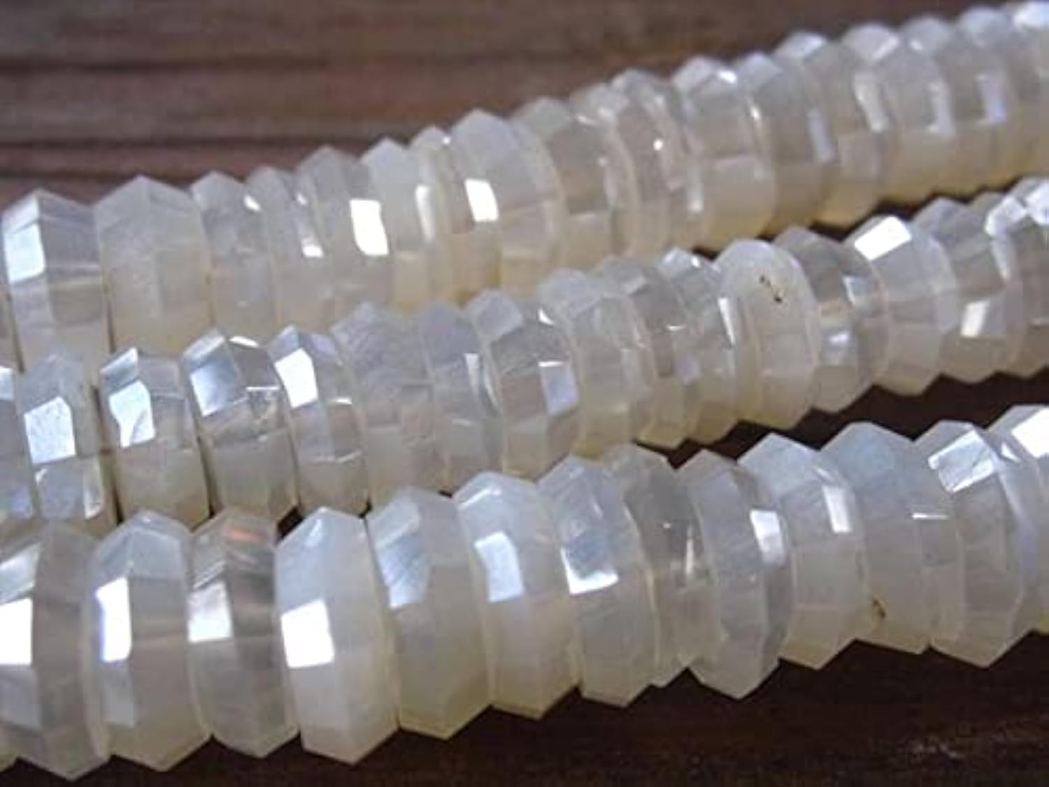 Calcédoine facettée 9x3mm perles de pierres naturelles haut de gamme