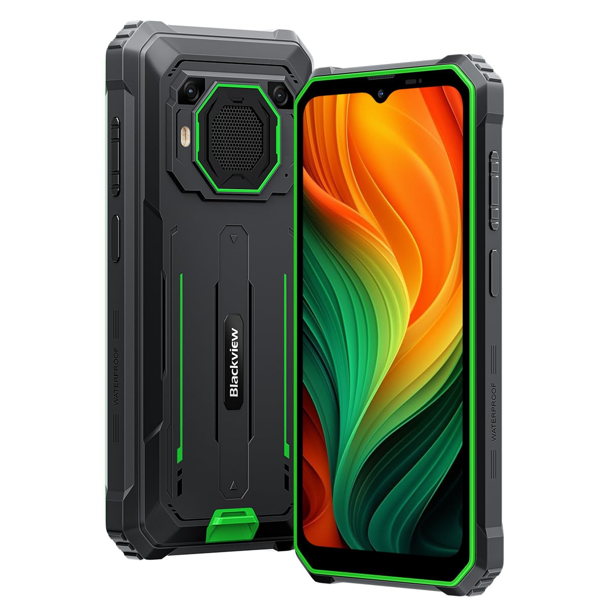 Blackview BV6200 Plus | 6,56" HD+ 90Hz | 32GB RAM + 128GB (2TB) | Verde | Smartphone Rugged | 11000mAh | 16MP + 13MP Cámara | Android 15 | IP68/IP69K | NFC | Dual SIM | Garantía de 2 años