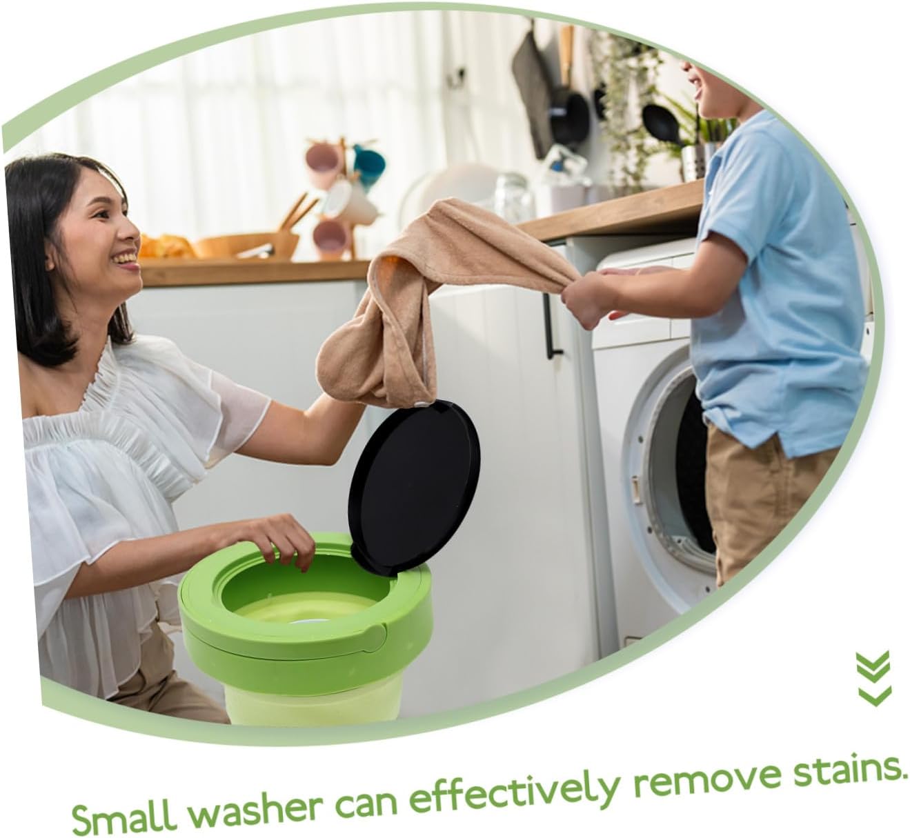 Portable Foldable Mini Washing Machine 6L Capacity with US Plug, Compact Portable Washer for Travel, Camping, Dorm and Apartment Use, Small Laundry Machine for Delicates and