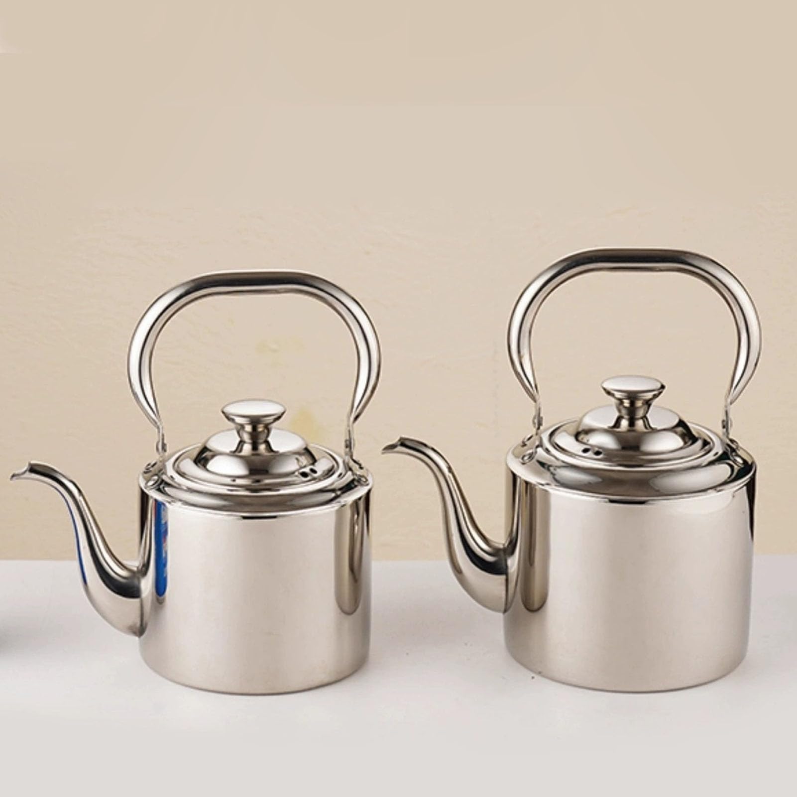 Greensen Bollitore per tè da Piano Cottura, Teiera a Collo di Cigno in Acciaio Inossidabile 304 con Infusore Rimovibile, Manico Ergonomico Cool Touch, per Versare Sopra la Preparazione del tè Al (2L)