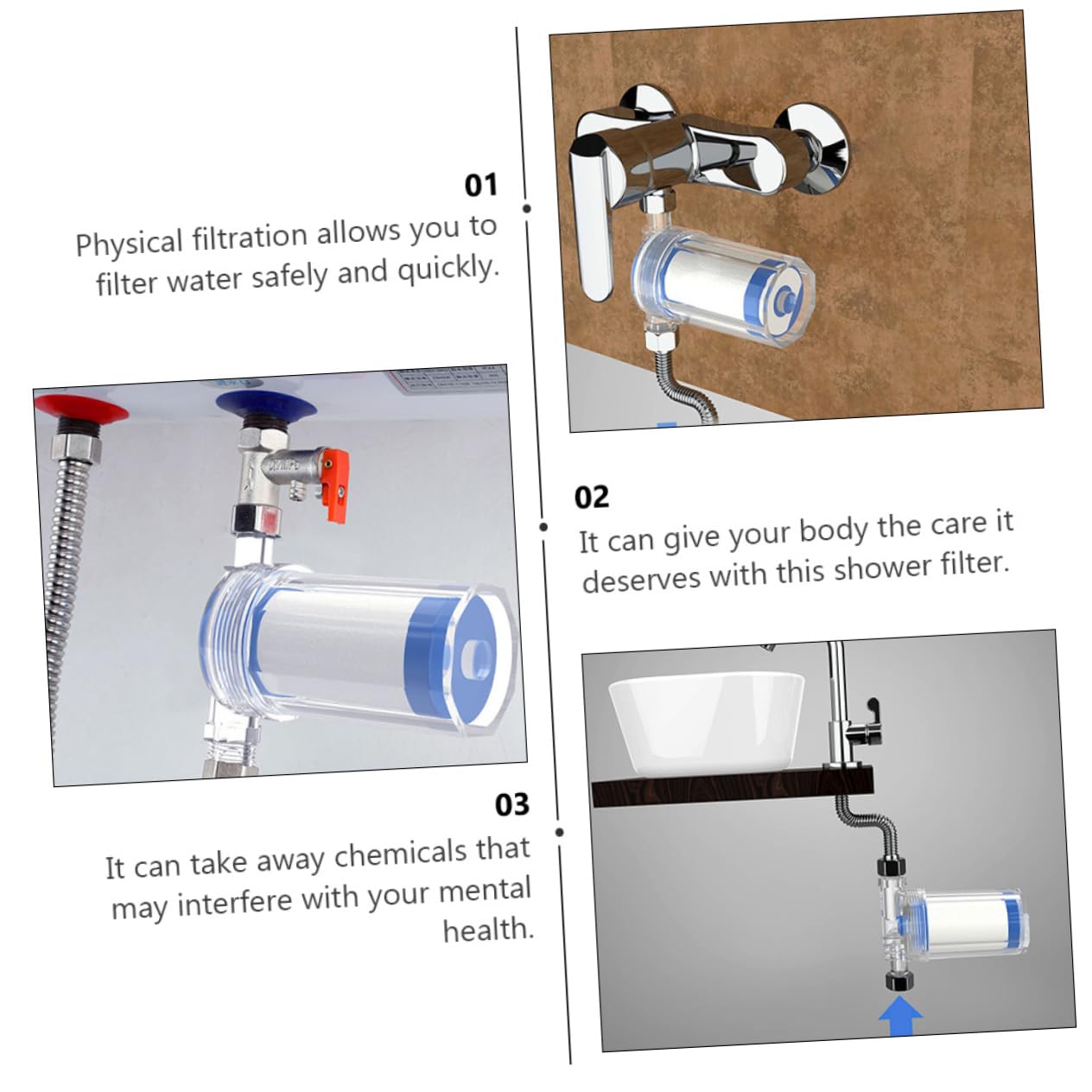 2 Pezzi Filtro Depuratore D'acqua Doccia Addolcente Depuratori In Filtri Purificatore Per Ugelli Doccia Macchina Per La Depurazione Dell'acqua Blue Addominali