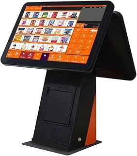 ANYSCALE A5D 15.6' Touch Main Screen with 11.6' Customer Display Built-in Thermal Receipt Printer POS System for Retail Stores Service Shop SET01