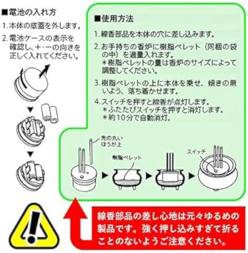 Amazon タイマー式電子線香 瑞光 本体 香炉セット J1455 京都の仏具屋さん香華堂 仏壇用香炉 通販