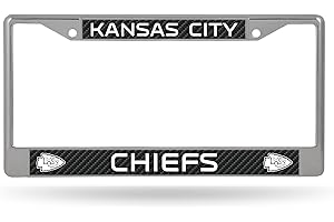 Rico Industries Kansas City Chiefs Carbon Fiber 12" x 6" License Plate Frame