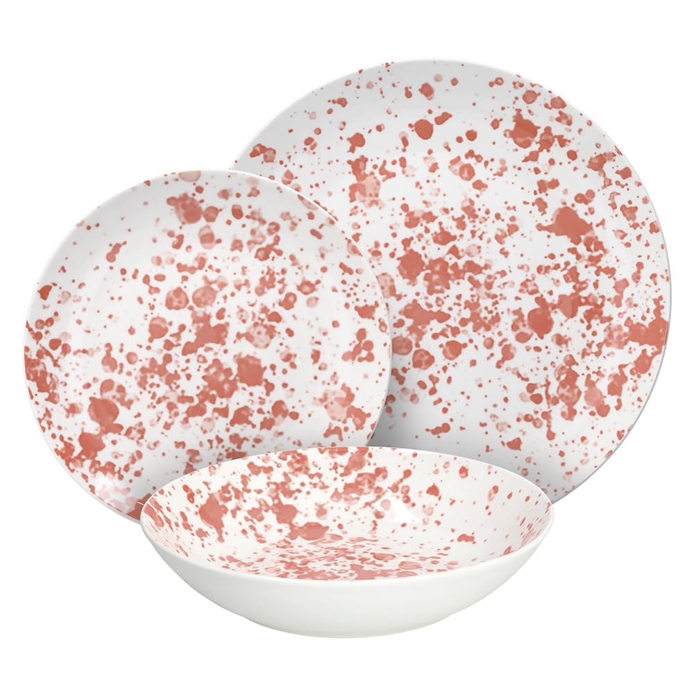 Tognana Apulia, Servizio piatti 18 pezzi per 6 persone, porcellana, multicolor