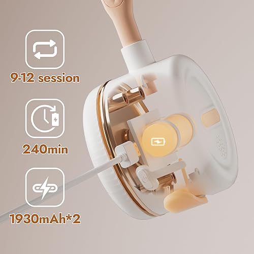 Miniatura 6 de NCVI Neckband - Extractor de leche eléctrico portátil para llevar sobre la marcha, bomba de lactancia materna portátil con manos libres con tazas de
