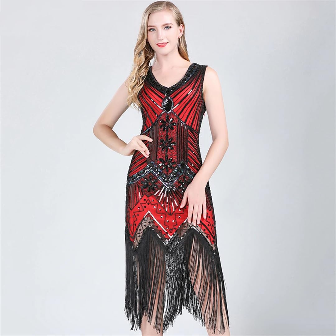 Damska sukienka z cekinami w stylu vintage elegancka wieczorowa sukienka na studniówkę damska bodycon sukienka do tańca latynoskiego