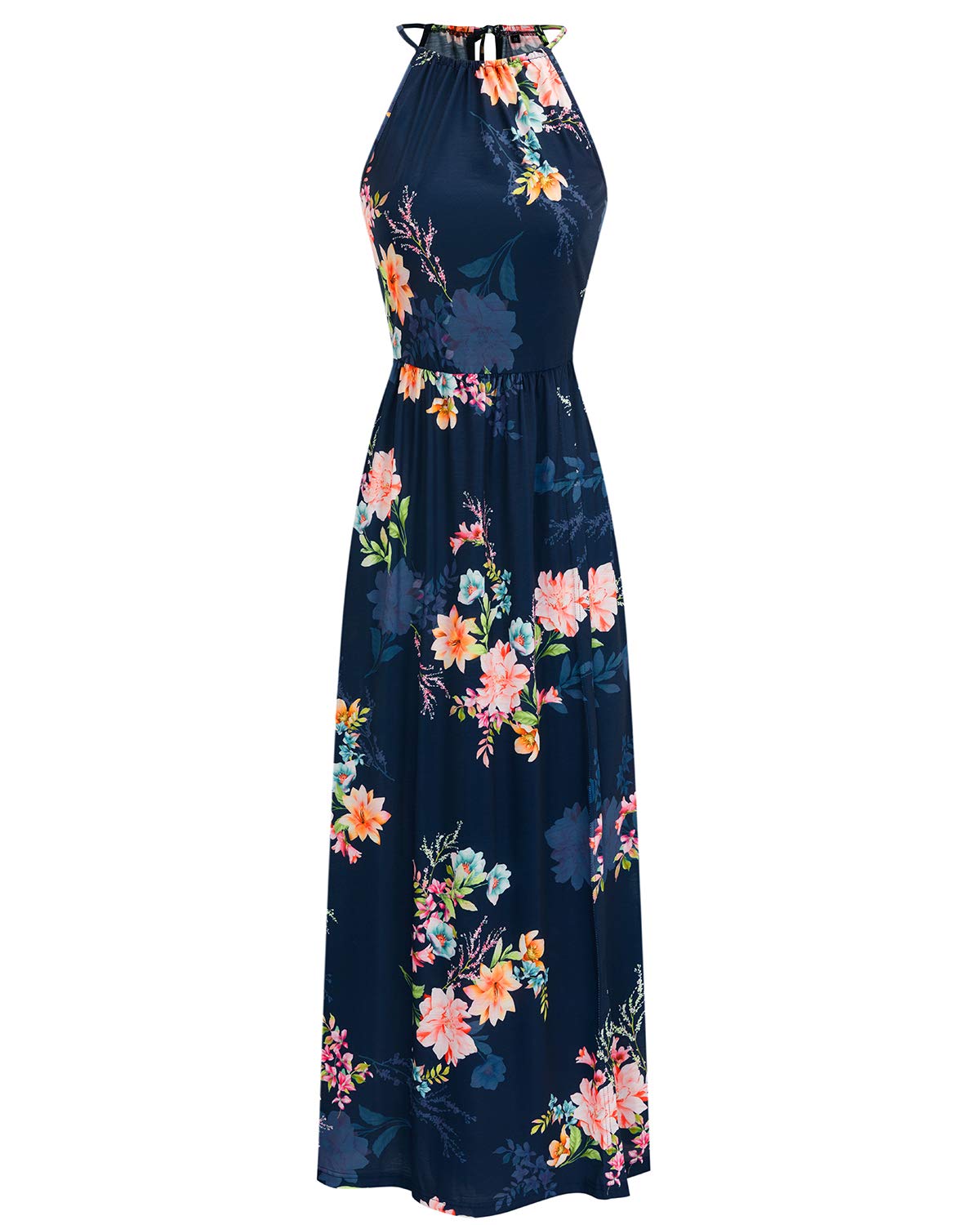 KILIG Robe d'été Femme Longue Robe Maxi Dos Nu Robe d'été élégante Robe de soirée d'invité de Mariage Fente Tenue décontractée
