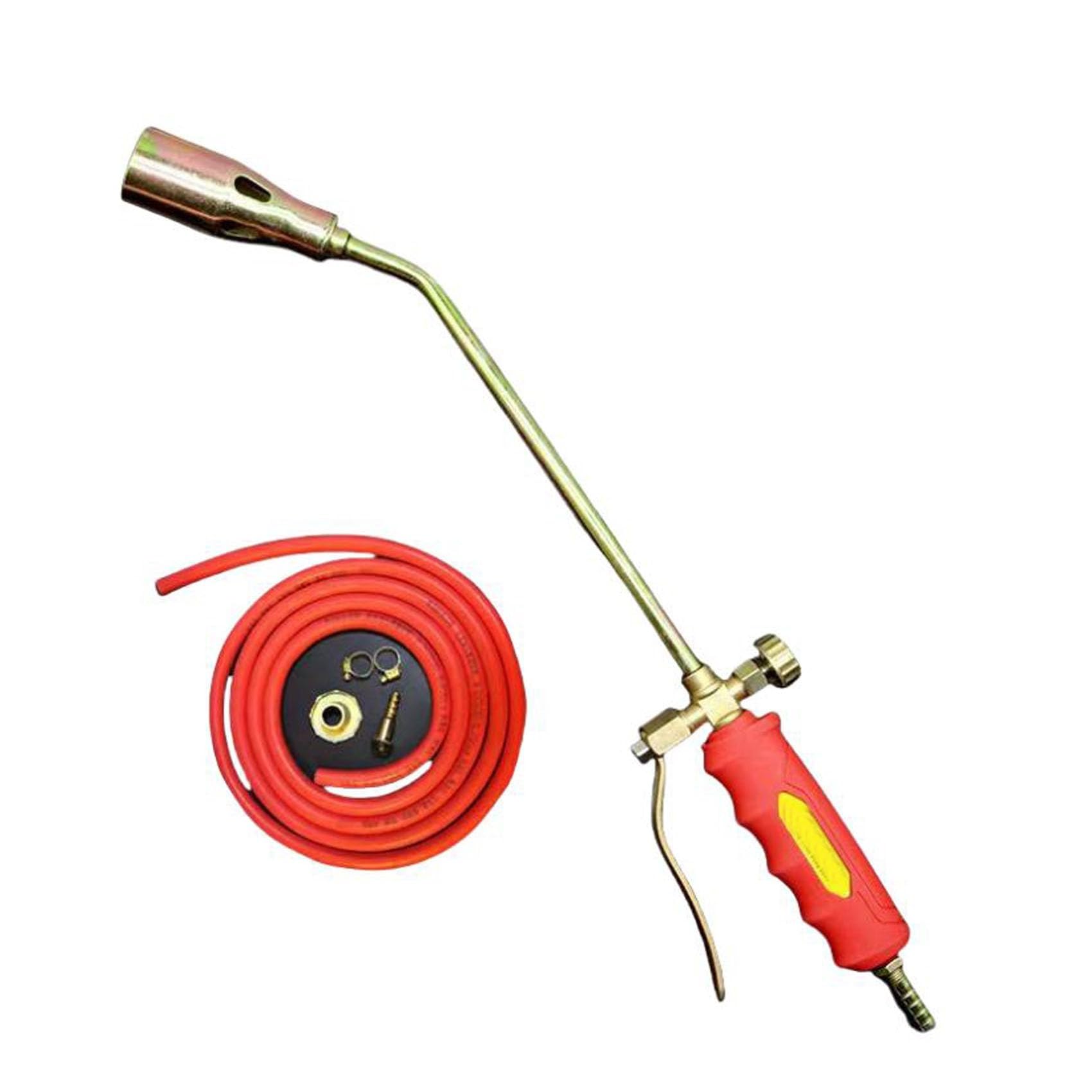 Nuovo kit bruciatore per erbacce a propano, potenza elevata 1.900.000 BTU, bruciatori a gas per erbacce con tubo flessibile da 2 m, per diserbo di giardini (Doppia apertura,35)