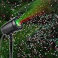 Outdoor Garden Laser Light Projector, Christmas Laser Lights with Red and Green Star Show, Waterproof Holiday Laser Light Landscape Spotlight, Suitable for Outdoor Garden, Home, Decoration, Party
