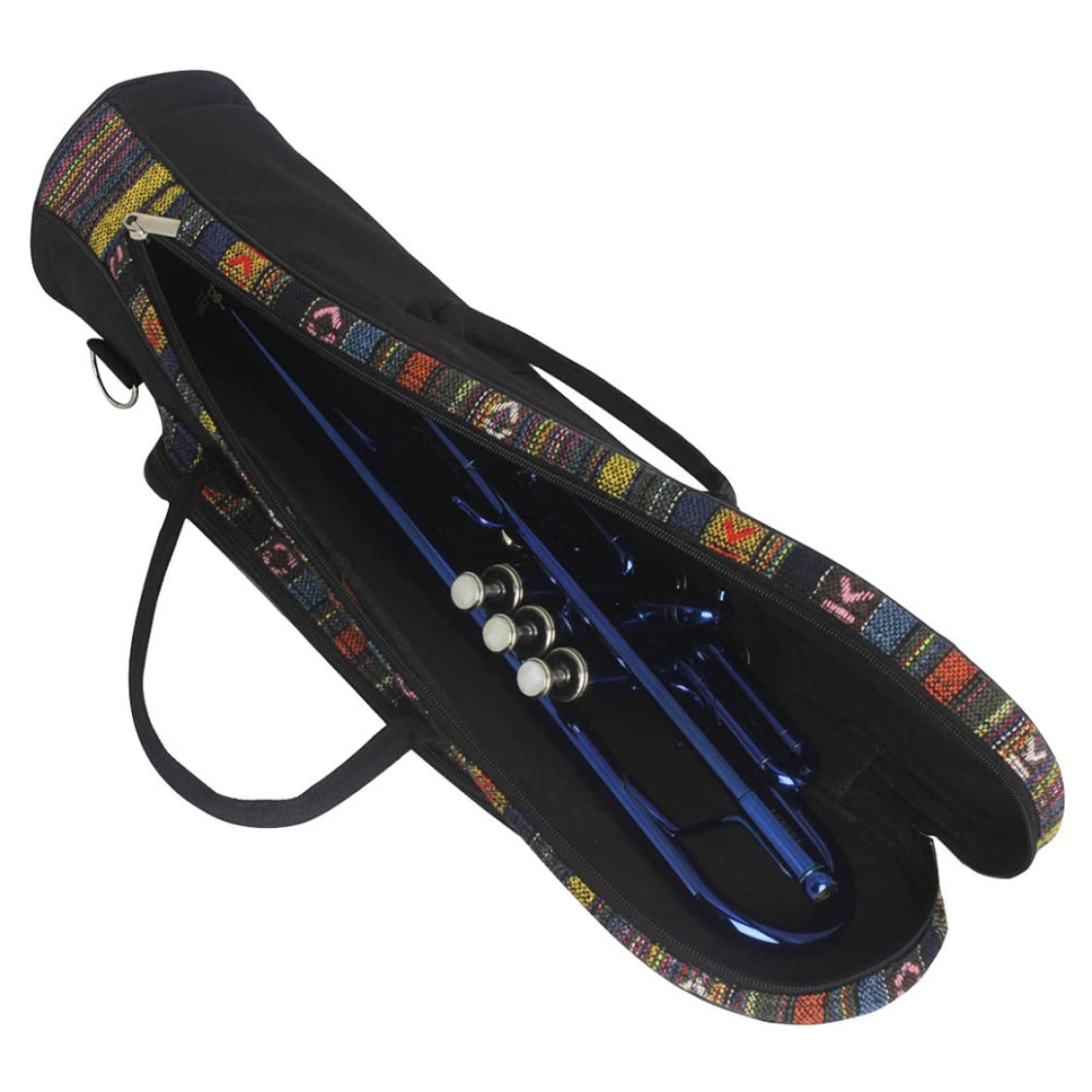 Sac de transport pour trompette étui souple en tissu Oxford avec ceinture d'épaule Double fermeture éclair pour Instrument de musique