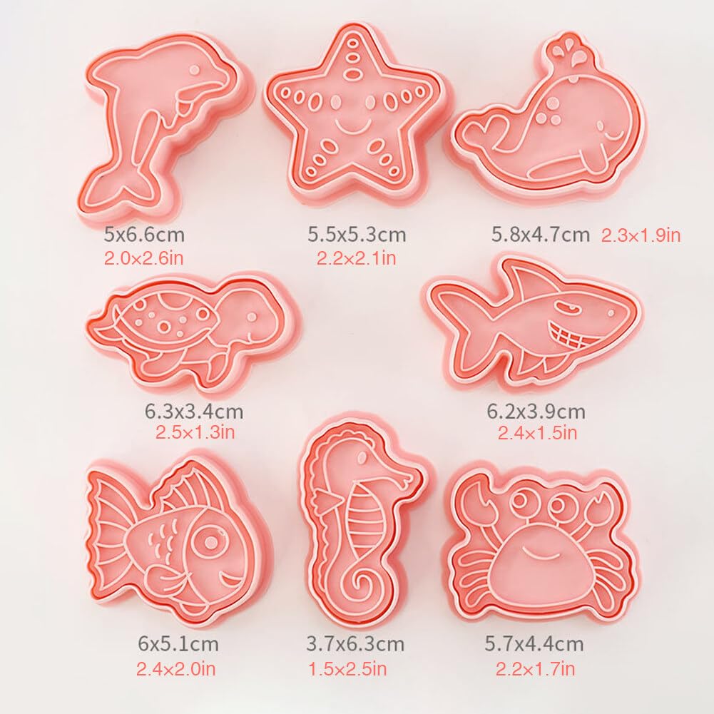 Grennn uitsteekvormen zeedieren - 6st