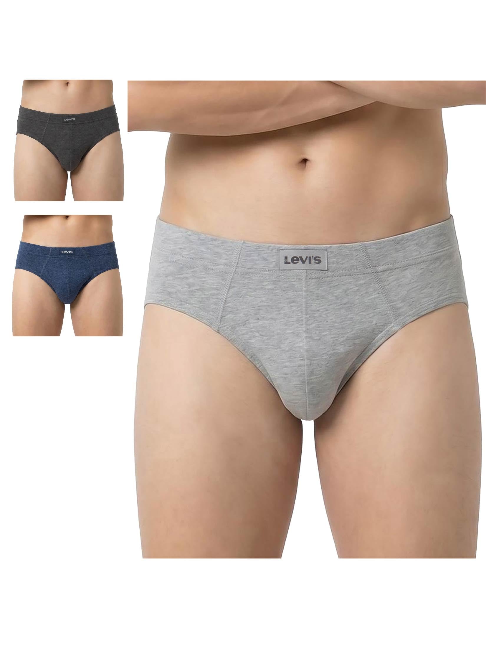 levi's 011 Men's Pure Cotton Solid Brief - Low Rise, Inner Elastic Waistband (Pack of 3 - Assorted)-picture-20