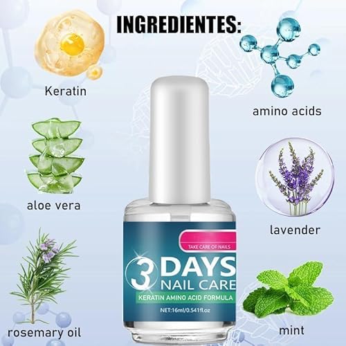 3 Day Nail Care,2 Stück 3 Days Nail Care,Nai𝐥 Car𝐞 Oil with Keratin Amino Acid Formula,Keratin 3 Day Nai𝐥 Car𝐞 Oil für Daily Strengthening Nourishment