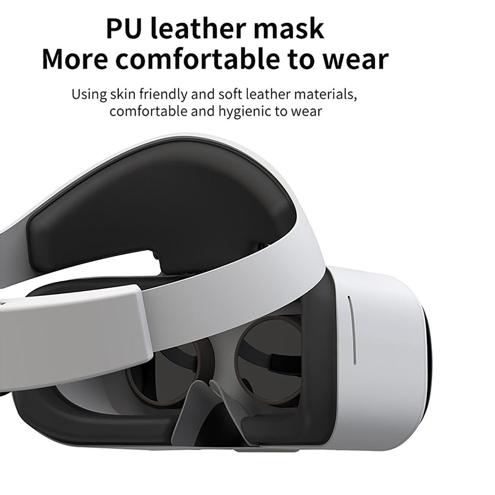 Auriculares Realidad Virtual para TeléFono con Mando, Gafas 3D VR Compatibles con Pantallas 4,7-7,0 Pulgadas, Distancia Interpupilar Ajustable para Ver PelíCulas Y Videojuegos,White