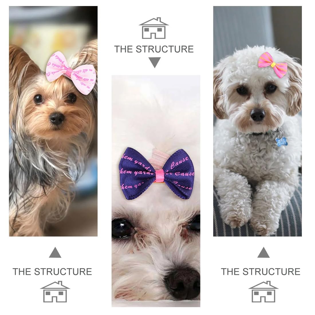 10 Pièces Barrettes pour Chiens, Chat, Chiot, Nœud Papillon, Petites Pinces à Cheveux de Chien Mignon