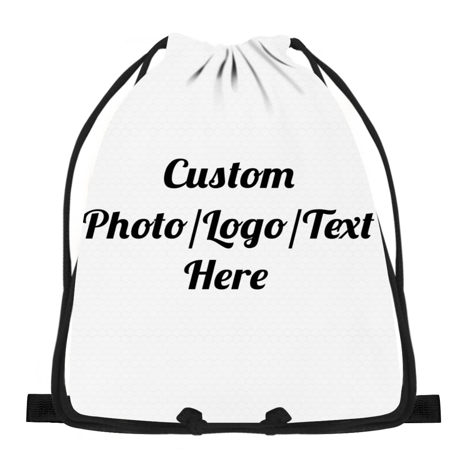Generic Custom Drawstring Bags With Logo Cinch Bags Drawstring Sack Backpack Personalized for Gym, Camping, Beach, Outdoor Sports (White)