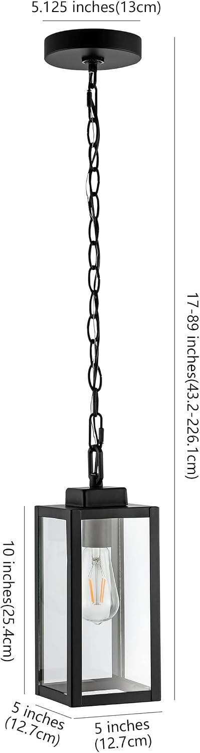 SAFAVIEH Lighting Collection Clemens Black Outdoor Pendant