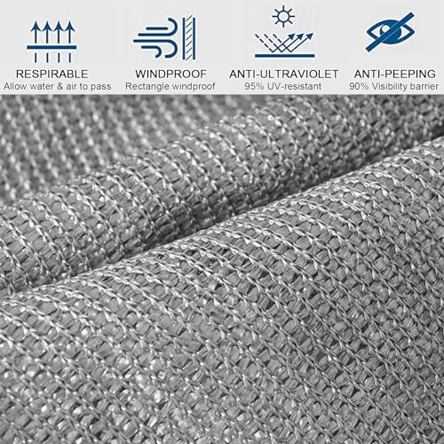 Maille résistante aux intempéries pour balcon gris - 3