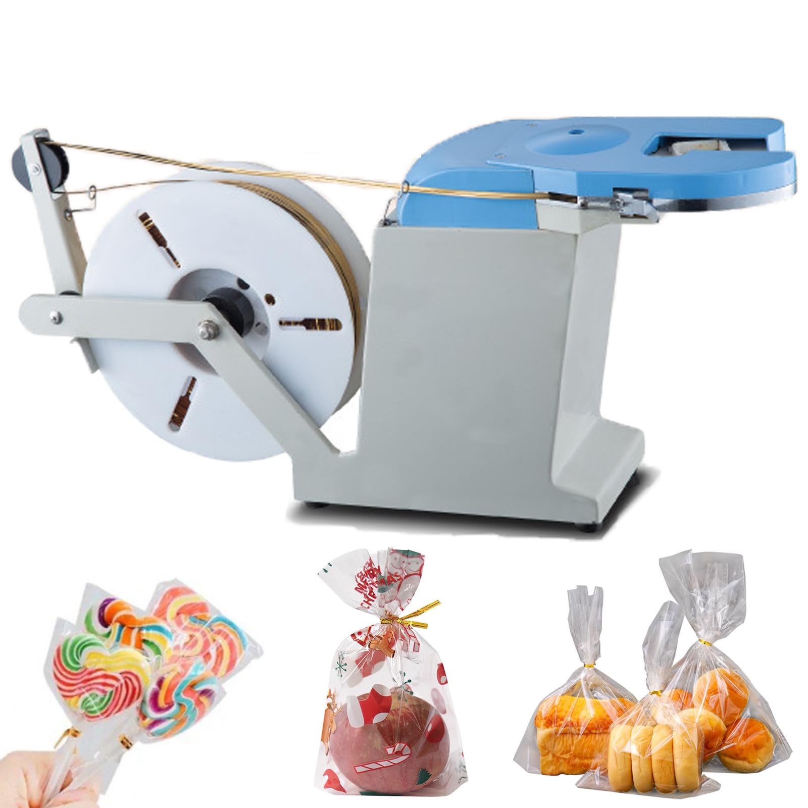 YXZYFPP Automatic Twist Tie Machine for Bag Closure, Metallic Twist Ties Wire Sealing Equipment for Bakeries, Supermarkets, and Cafes Shops
