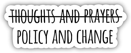 Pensamientos y oraciones Política y Cambio Pegatina Pegatinas para Portátil, Pegatinas Estéticas, Calcomanías de Vinilo, Calcomanía para Botella de