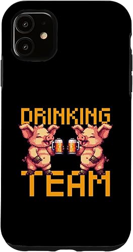 Miniatura 10 de iPhone 12 mini Pig Drinking Team Beer Party Gamer Crew Case