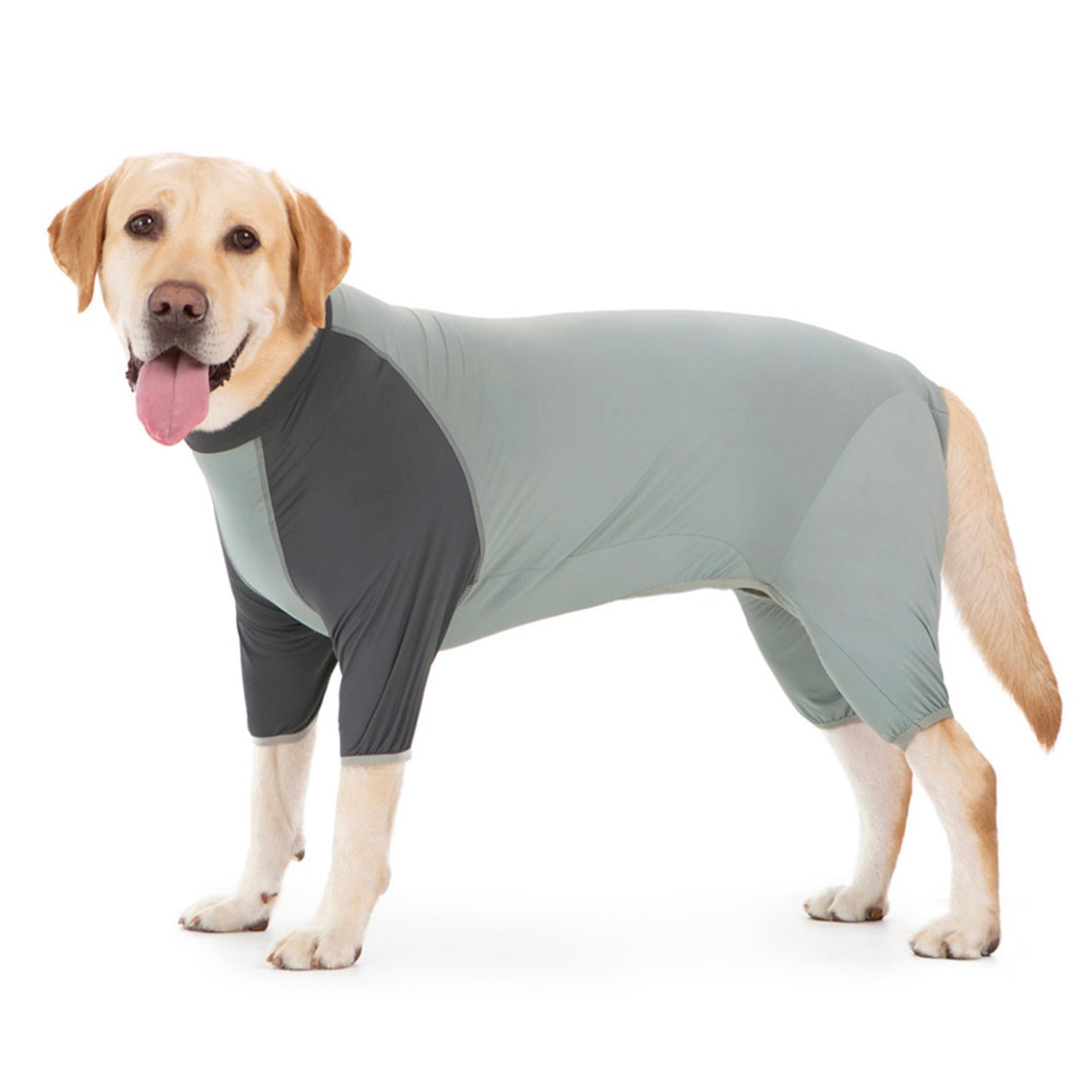 Jan Jean Dog Anti-lick Suit Breathable Recovery Bodysuit For After Surgery Spay For Small Medium Large Dogs Grey 5XL