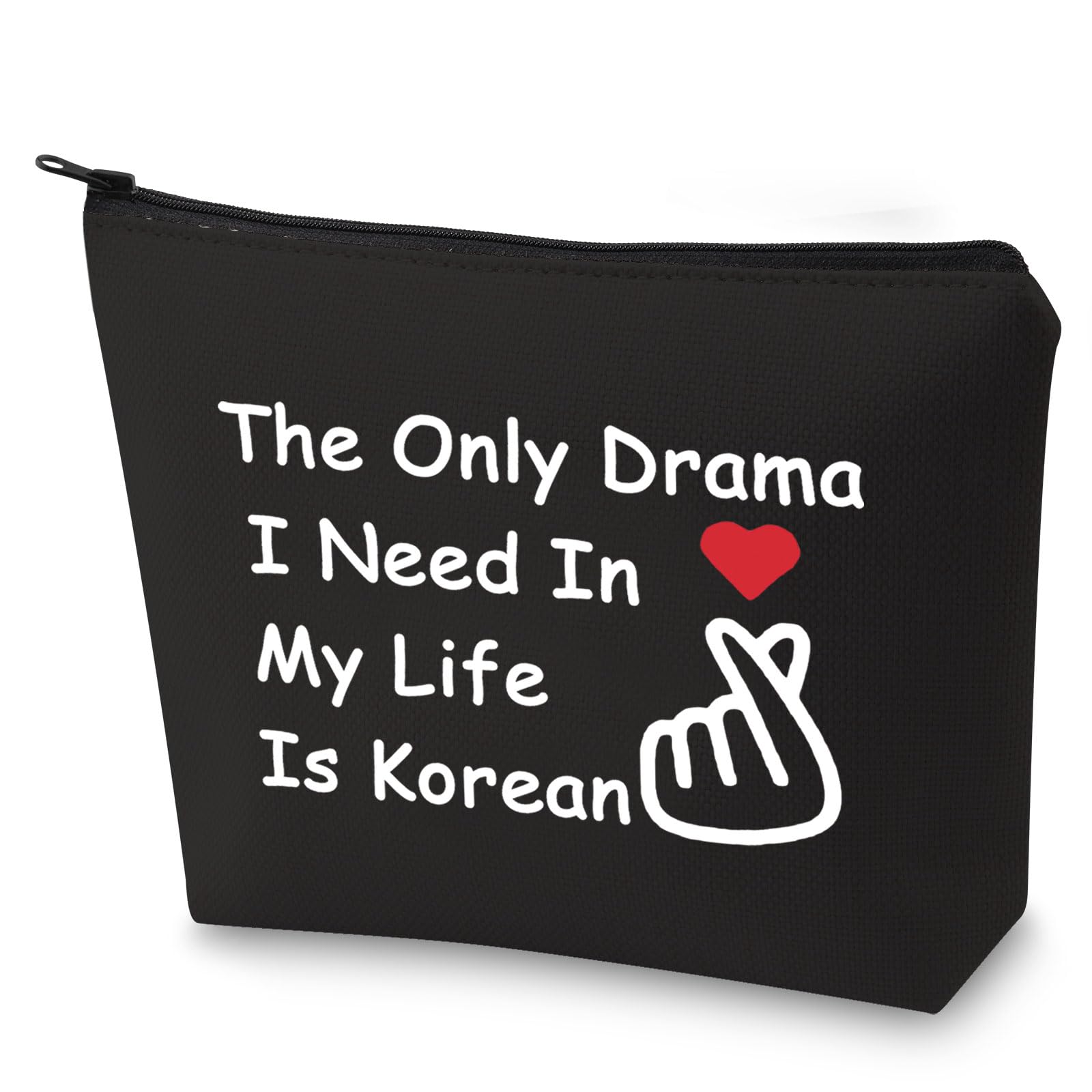BLUPARKKorean Drama Lover Makeup Bag The Only Drama I Need In My Life Is Korean Cosmetic Bag for K-drama Mom (The Only Drama-BK)
