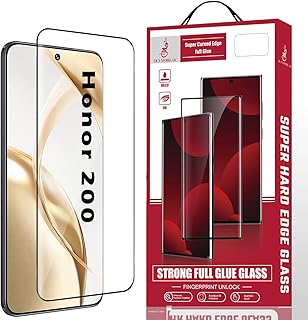 واقي شاشة دي ال 3 موبيلاك لهونر 200 الجيل الخامس 5G، واقي شاشة من الزجاج المقسى عالي الجودة، مقاوم للخدش، بدون فقاعات، صلابة 9، طبقة تغطية كاملة