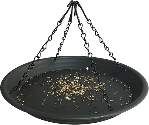 12.8" Homes Garden Platform Bird Feeder, Large Hanging Tray Squirrel