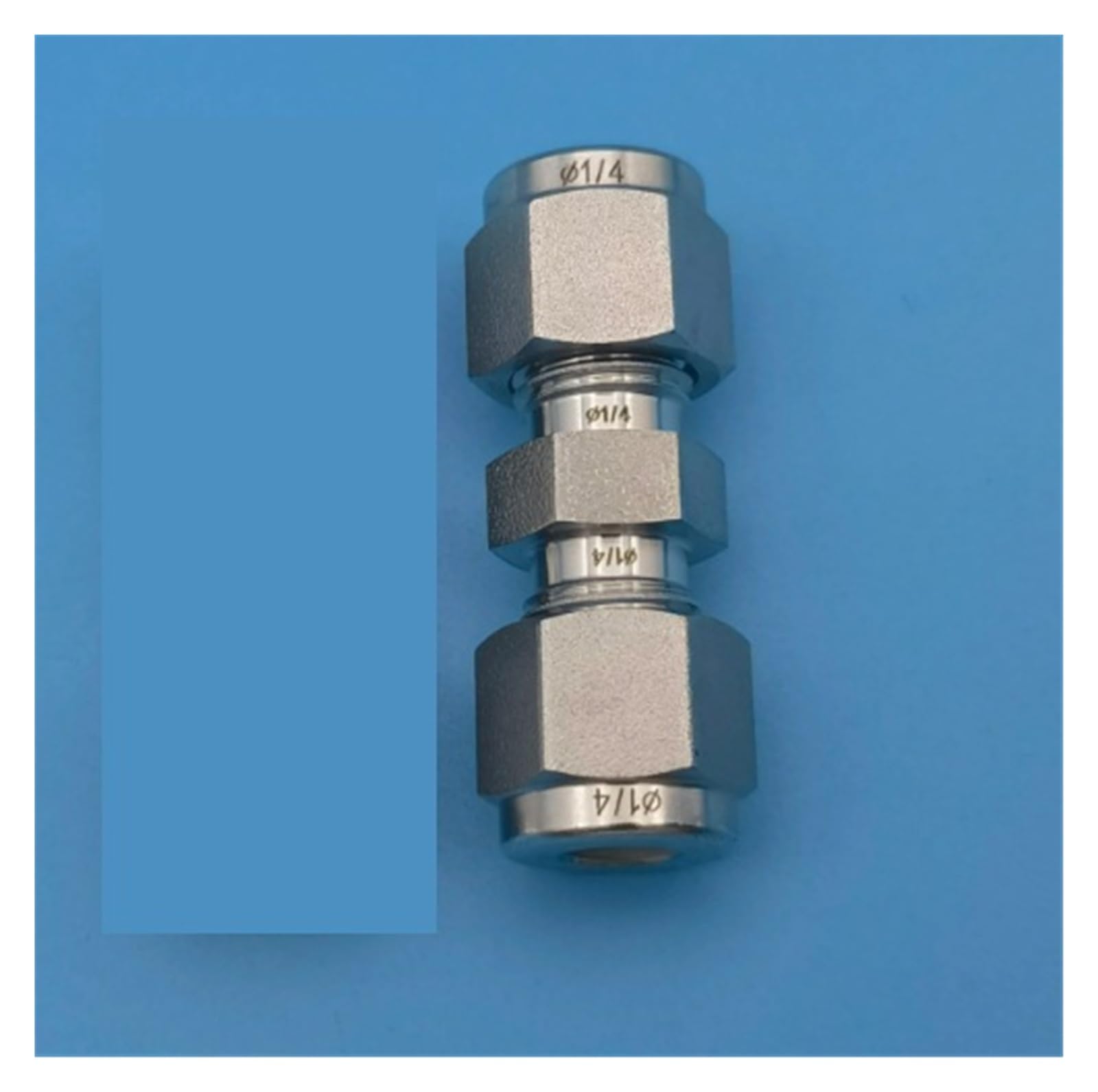 Stainless Steel Double Ferrule Straight Union 6L-U-FL4 316L1/4 Original