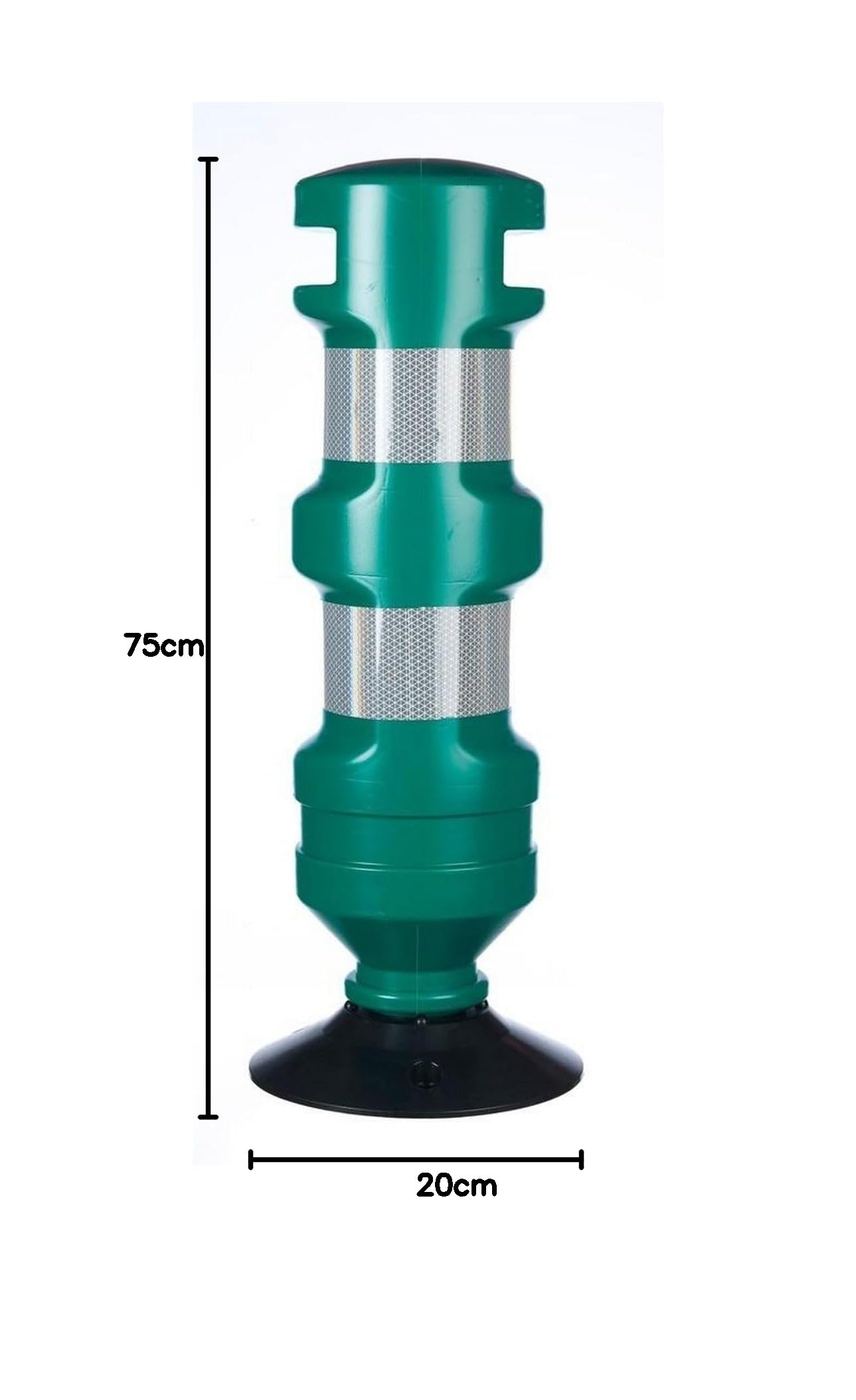 DB-1353XL - Balizas Cilíndricas Hito Desmontable de su Base Verde 75x20 cm