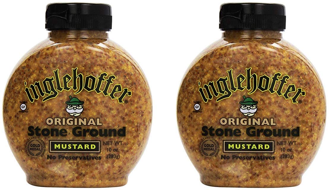 INGLEHOFFERStone Ground Mustard Squeeze Bottle, 10 oz (Pack of 2)