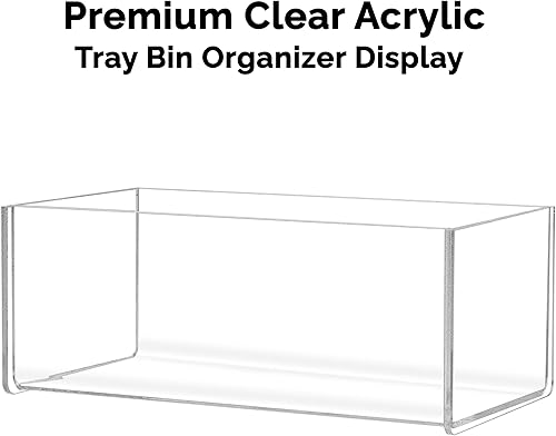 Vista 25 de Caja elevadora de acrílico de 12 pulgadas con un lado abierto, sin tapa, versátil y cuadrado transparente de plexiglás para mercancías al por menor