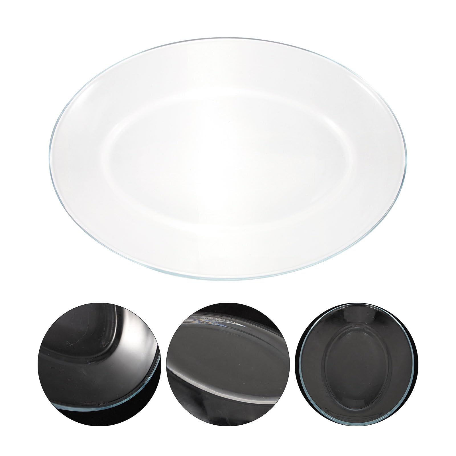 Servierplatte Vielseitig Einsetzbar aus Gehärtetem Glas Große Fischförmige Eleganter und Einfacher Glasteller Leicht zu Reinigen für Zuhause und Party