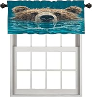 Vista 131 de Maritime Ocean Cafe Curtains,Anchors Nautical Art Blackout Tier Curtain Multilayer Polyester Short Kitchen Drapes 2 Pack 26X24 Inches Anclajes