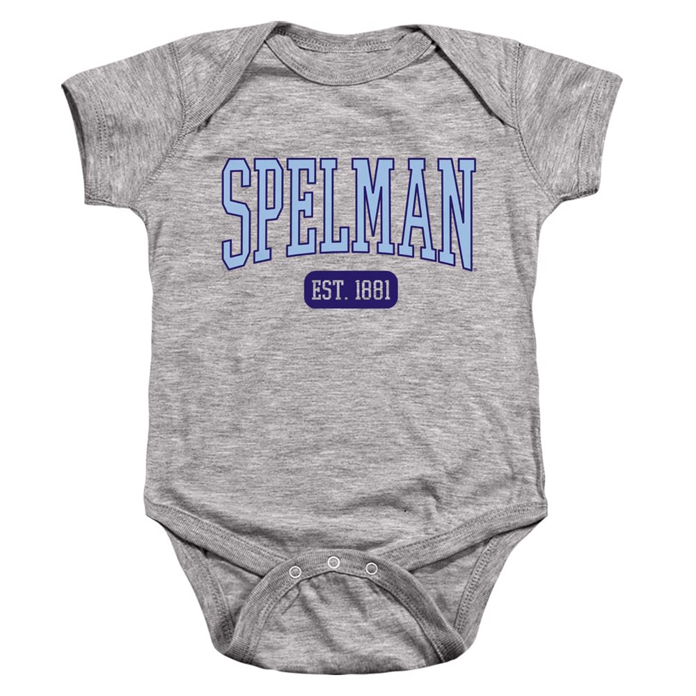 Spelman College Official Est. Date Unisex Infant Snap Suit for Baby,Athletic Heather, 24 Months